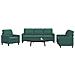 Set di Divani 3 pz con Cuscini Verde scuro in Velluto - Foto miniatura 2