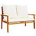 Set Mobili Da Giardino 3pz Con Cuscini Legno Massello Di Acacia - Foto miniatura 3