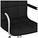 Sedia Da Pranzo Girevole Nera In Tessuto - Foto miniatura 6