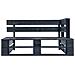 Divano Angolare Da Giardino Pallet Legno Pino Impregnato Nero - Foto miniatura 3