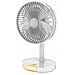 Ventilatore Portatile Da Tavolo Ricaricabile A 3 Velocità Da 3000 Mah, Bianco - Foto miniatura 4