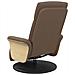 Poltrona Reclinabile Massaggio e Poggiapiedi Marrone in Tessuto - Foto miniatura 5