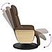 Poltrona Reclinabile Massaggio e Poggiapiedi Marrone in Tessuto - Foto miniatura 6