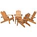 Set Salotto da Giardino Adirondack 5pz Legno Massello di Acacia - Foto miniatura 3