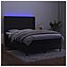 Letto a Molle con Materasso e LED Nero 140x200 cm in Velluto - Foto miniatura 3