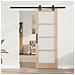 Porta scorrevole  con set hardware 'ORKDAL'Legno massello e vetro, Porta interna  con vetro 'ORKDAL'73.5x198.5x4 cm Legno massello di pino - Foto miniatura 3