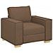 Poltrona Divano Marrone 60 cm Tessuto - Foto miniatura 1