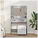 Tavolo da Dressing con luci LED Grigio Sonoma 78,5x41x135 cm - Foto miniatura 2