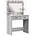 Tavolo da Dressing con luci LED Grigio Sonoma 78,5x41x135 cm - Foto miniatura 3