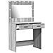 Tavolo da Dressing con luci LED Grigio Sonoma 78,5x41x135 cm - Foto miniatura 4