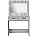 Tavolo da Dressing con luci LED Grigio Sonoma 78,5x41x135 cm - Foto miniatura 5