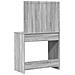 Tavolo da Dressing con luci LED Grigio Sonoma 78,5x41x135 cm - Foto miniatura 7