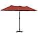 Ombrello da giardino Terracotta 370 x 197 x 239 cm - Foto miniatura 1