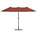 Ombrello da giardino Terracotta 370 x 197 x 239 cm - Foto miniatura 5