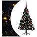 Albero di Natale artificiale con luci integrate Nero 150 cm PVC - Foto miniatura 1