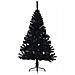 Albero di Natale artificiale con luci integrate Nero 150 cm PVC - Foto miniatura 7