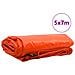 Telo 650g / m² Arancione 5 x 7 m Tela con rivestimento in PVC - Foto miniatura 2
