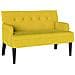 Panca Chesterfield Giallo 112 x 65.5 x 75 cm Velluto - Foto miniatura 1