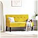 Panca Chesterfield Giallo 112 x 65.5 x 75 cm Velluto - Foto miniatura 2