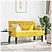 Panca Chesterfield Giallo 112 x 65.5 x 75 cm Velluto - Foto miniatura 3