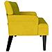 Panca Chesterfield Giallo 112 x 65.5 x 75 cm Velluto - Foto miniatura 5