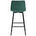 Sgabello Valora KODA in velluto verde scuro con gambe nere - Foto miniatura 4