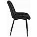 Sedia BERA - Design moderno in velluto nero x 3 - Foto miniatura 6