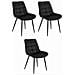 Sedia BERA - Design moderno in velluto nero x 3 - Foto miniatura 1