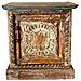 Tavolo In Legno Finitura Artigianale Marrone 52x30x57h Cm - Foto miniatura 3