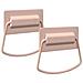 Maniglie per Armadi 2 pcs Rosa 85 x 45 mm Metallo - Foto miniatura 1