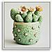 Stampa Su Tela Laccata Con Vasetto Di Cactus A, 40x40 Cm - Foto miniatura 1