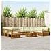 Set divani 10 pcs Naturale e Crema Legno di Acacia Massello - Foto miniatura 2