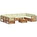 Set divani 10 pcs Naturale e Crema Legno di Acacia Massello - Foto miniatura 3