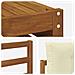 Set divani 10 pcs Naturale e Crema Legno di Acacia Massello - Foto miniatura 7