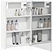 Mobiletto per specchio da bagno Bianco 40 x 10,5 x 60,5 cm - Foto miniatura 3