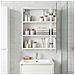 Mobiletto per specchio da bagno Bianco 40 x 10,5 x 60,5 cm - Foto miniatura 4