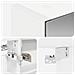 Mobiletto per specchio da bagno Bianco 40 x 10,5 x 60,5 cm - Foto miniatura 9