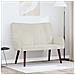 Sofa a Due Posti Crema 115 x 61 x 87 cm Velluto - Foto miniatura 2