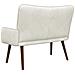 Sofa a Due Posti Crema 115 x 61 x 87 cm Velluto - Foto miniatura 6