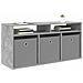Lowboard con cassetto Grigio cemento 102 x 32 x 48,5 cm - Foto miniatura 3