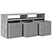 Lowboard con cassetto Grigio cemento 102 x 32 x 48,5 cm - Foto miniatura 5