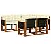 Set di divani da esterno con cuscino 7 pcs Naturale e Crema - Foto miniatura 1