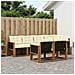 Set di divani da esterno con cuscino 7 pcs Naturale e Crema - Foto miniatura 2