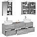 Set di mobili per il bagno 5 pcs Sonoma grigio - Foto miniatura 3