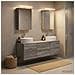 Set di mobili per il bagno 5 pcs Sonoma grigio - Foto miniatura 4