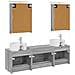 Set di mobili per il bagno 5 pcs Sonoma grigio - Foto miniatura 8