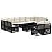 Set Divano da Giardino 13 pz Nero e Bianco Crema polyrattan - Foto miniatura 1