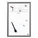 lavagna magnetica con orologio 30x45cm grigio bi-office - Foto miniatura 1