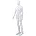 Manichino Uomo Figura Intera Base In Vetro 185 Cm Bianco Lucido - Foto miniatura 1