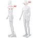 Manichino Uomo Figura Intera Base In Vetro 185 Cm Bianco Lucido - Foto miniatura 6